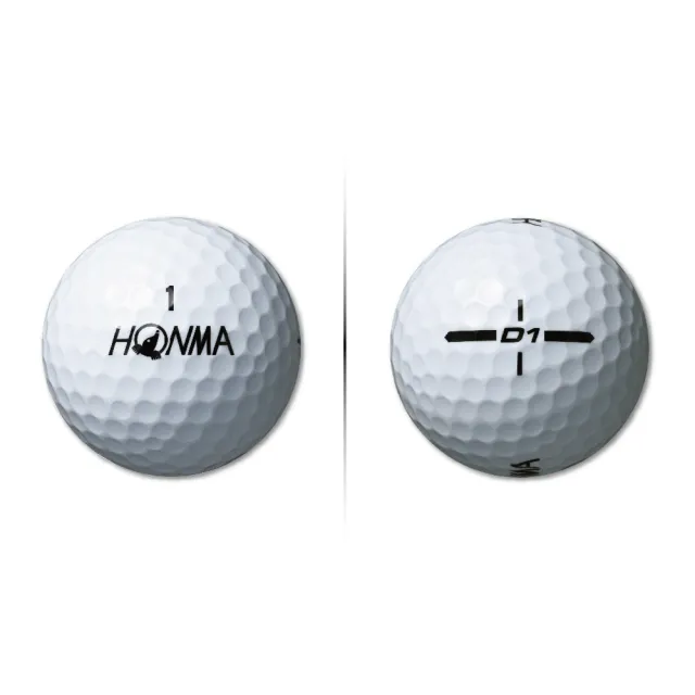 【HONMA 本間高爾夫】GOLF BALL NEW D1 兩層球 高爾夫球 BT2401合規高反發內核心 白色 彩色任選(3盒)