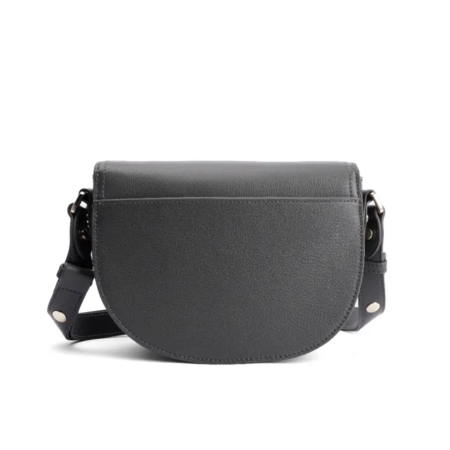 【Premium Authentic】雙11 PA．Luna真皮簡約翻蓋半月包-多色任選(PA 真皮 馬鞍包 斜背包 側背包