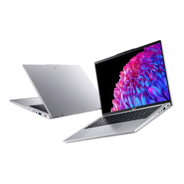 Acer 宏碁 Swift Go 14 SFG14-73-731T 輕薄特仕筆電，搭載 Intel Core Ultra 7 155H 處理器，16GB LPDDR5X 記憶體，512GB SSD 儲存空間，銀色外觀。支援 OLED 鏡面螢幕，解析度 2880 x 1800，內建 ARC Graphics 顯示卡，提供 QHD 2560x1440 顯示效果。具備 24小時客服、APP訂單30分鐘速回覆、10天鑑賞期購物保障。附贈變壓器、線、滑鼠，NCC碼：CCAH21Y10160T2，BSMI許可字號：CI33306142H134。