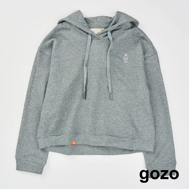 【gozo】MOMO獨家款★限量開賣 機器人奶奶印花帽T(兩色)