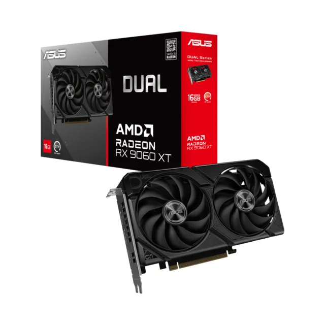 【華碩】顯卡+電源組合★Dual RX 9060 XT 16GB  顯示卡+EPONTEC MARS-850 ATX3 金牌電源供應器