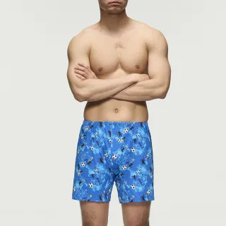 【Mr. DADADO】足球英豪 M-3L印花寬鬆四角男內褲 GHQ530BU(藍色)