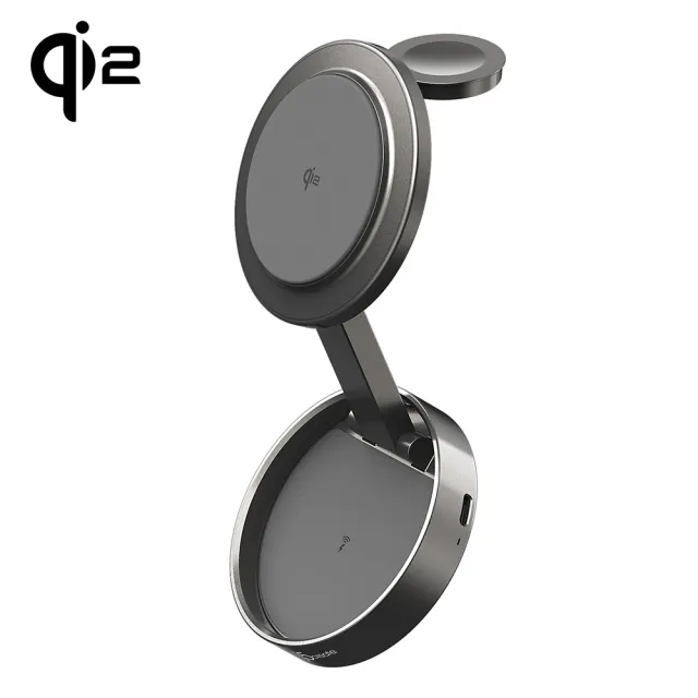 【j5create 凱捷】Qi2三合一磁吸折疊旅行式無線充電座-JUPW3515
