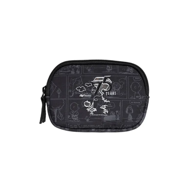 【OUTDOOR】史努比75週年雙層零錢包-黑色 BCP24Q13BK