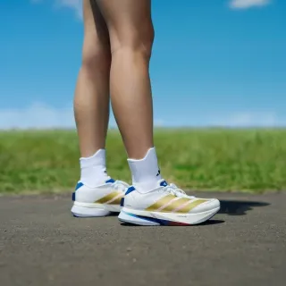 【adidas 愛迪達】愛迪達 Adizero Boston 13 M 男女 慢跑鞋 跑鞋 路跑 白 藍(KK3851)