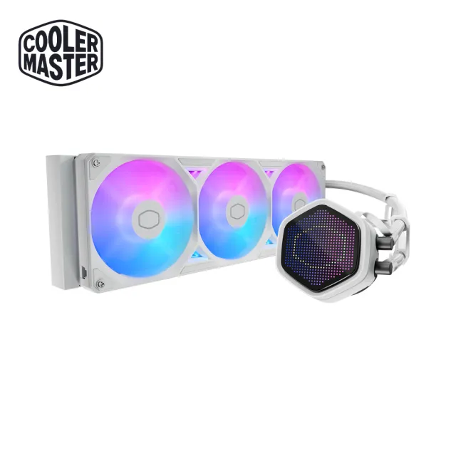 【Cooler Master 酷碼】ML 360 Atmos II Pixel LCD ARGB 白色版 水冷散熱器