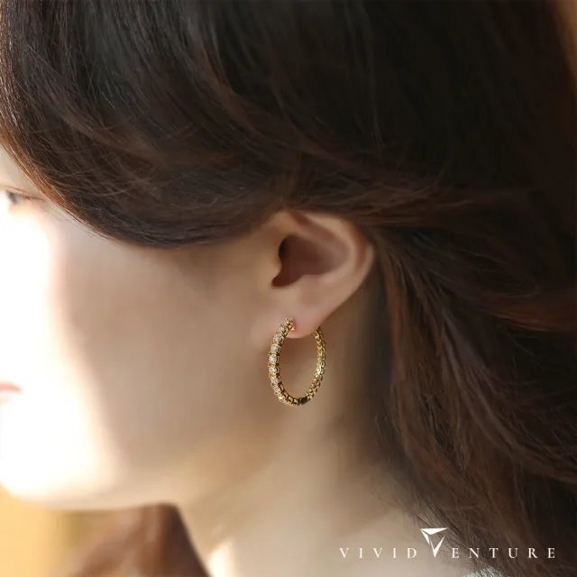 【Vividventure 亞帝芬奇】66分 天然鑽石 真鑽 耳環 多色選 璀璨耳畔