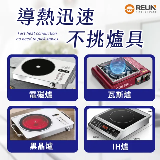 【REUN】REUN蜂巢韓式烤盤38公分(316不銹鋼製作.立體紋路.少油少煙)