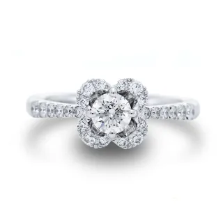 【Vividventure 亞帝芬奇】GIA 30分 FIF 3VG 八心八箭 無螢光 天然鑽石 真鑽 戒指 輕奢華風(14K金台)