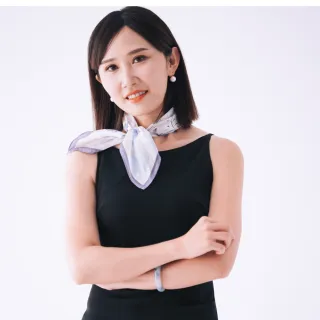 【BANNIES】法式蠶絲方巾｜丁香紫(親膚 蠶絲 領巾 絲巾)
