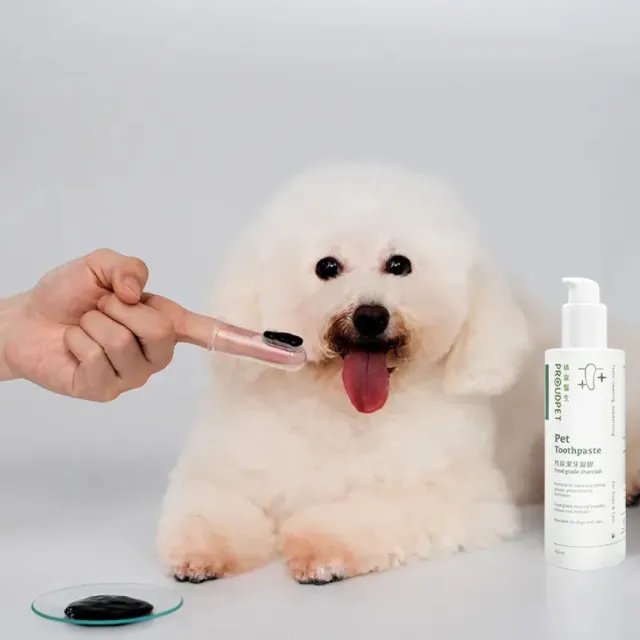 【PROUDPET 嬌寵醫生】竹炭潔牙凝膠 150ml(寵物牙膏/貓狗牙齦健康/犬貓牙齒清潔/毛孩口腔健康)