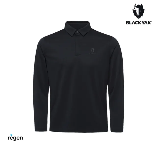 【BLACKYAK】男 BASE長袖POLO衫[兩色可選]BYEB2MC301(秋冬 POLO 半開襟 長袖上衣)