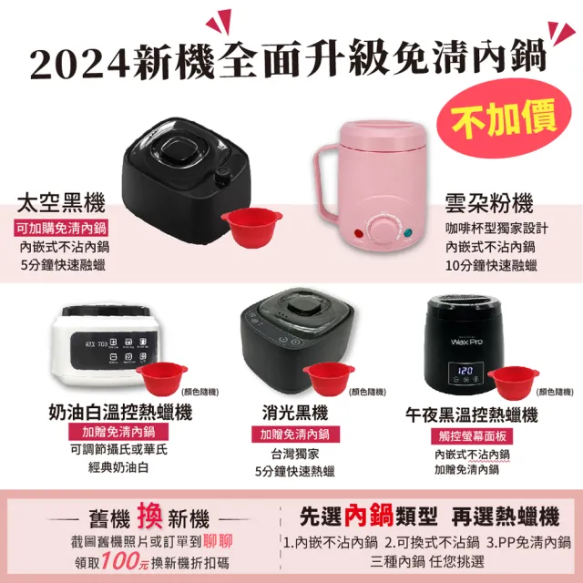 【MPB 巴黎小姐】時尚熱蠟套組 太空黑+海洋(蜜蠟 鬍鬚 蠟豆 電動刀儀 脫毛膏 比基尼 母親節禮物)