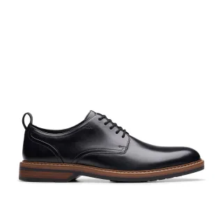 【Clarks】男鞋 Aldwin Lace 寬楦素面正裝休閒鞋(CLM83981C)