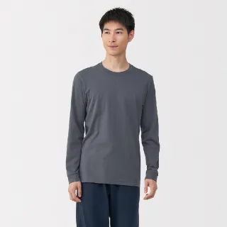 【MUJI 無印良品】男棉保暖厚織圓領長袖T恤(白色/深灰/黑色)