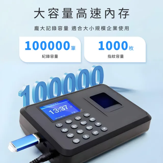 【智殿】智能考勤機 觸控指紋打卡機 考勤打卡機 企業考勤儀(165-FPCM7002 員工考勤機 物流打卡機 密碼打卡)