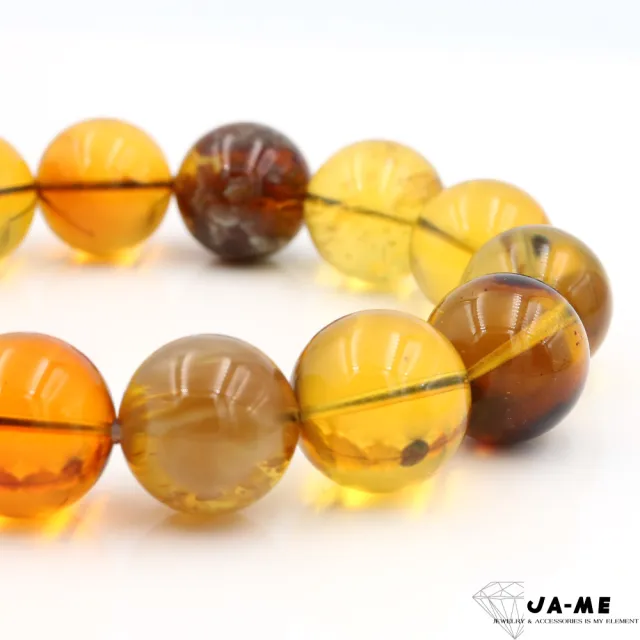 【JA-ME】天然琥珀頂級茶珀多寶手珠16-16.5mm 33.4克(年終慶/聖誕節/交換禮物/現貨/僅此一件)