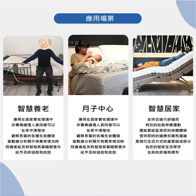 【Funbodhi 方菩提】探索-美式摺疊電動床 AI智能感知電動床(進階升級版 單人加大尺寸 96x200公分)