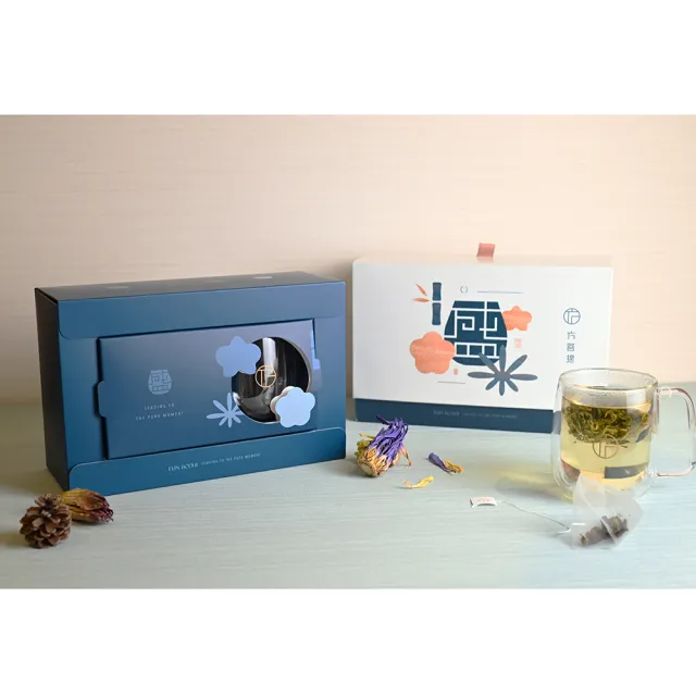 【方菩提】嚴選高山黃金烏龍茶包+雙層玻璃杯禮盒(父親節禮盒 茶葉禮盒 玻璃杯 年節禮盒)