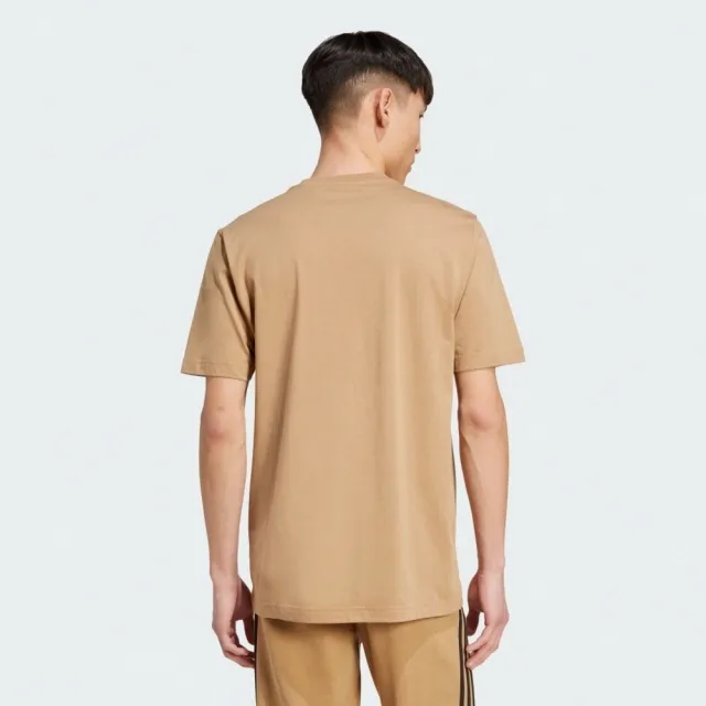 【adidas 愛迪達】Trefoil T-shirt 男 T恤 運動上衣 休閒短袖 棕 亞版(JY3759)