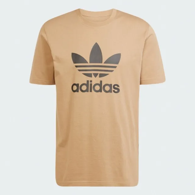 【adidas 愛迪達】Trefoil T-shirt 男 T恤 運動上衣 休閒短袖 棕 亞版(JY3759)