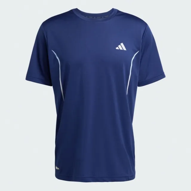 【adidas 愛迪達】愛迪達 Tech App Gf Tee 男 T恤 運動上衣 休閒短袖 吸濕排汗 藍 亞版(JZ8491)