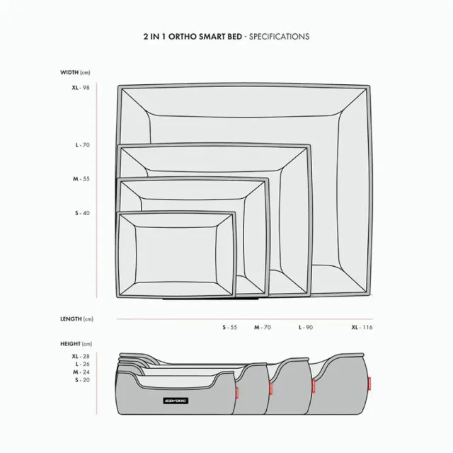 【EZYDOG】二合一 Smart 恆溫記憶寵物床 S號(寵物睡床/寵物用品/狗床)