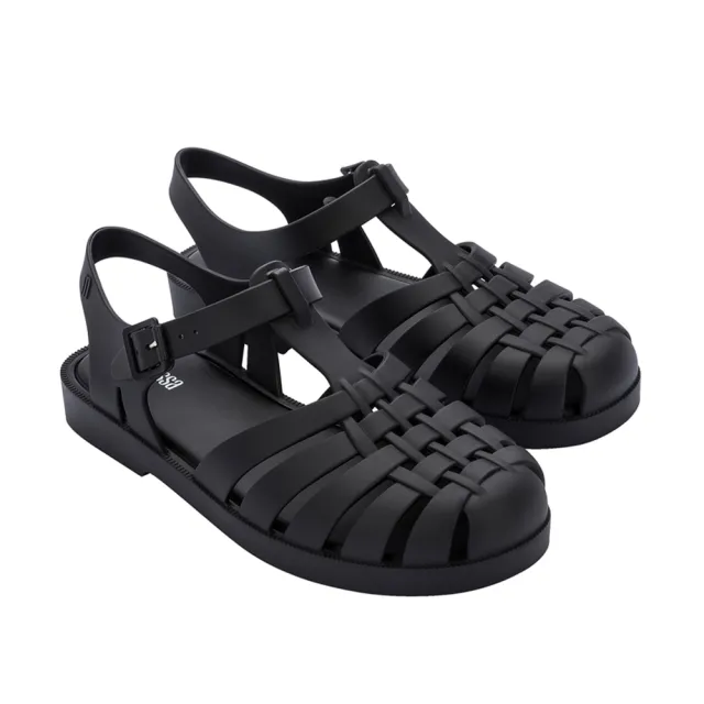 【Melissa】前包羅馬T字涼鞋(黑色)
