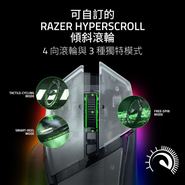 【Razer 雷蛇】Basilisk 巴塞利斯蛇 V3 Pro 35K 無線電競滑鼠 - Phantom White 幻影白(RZ01-05240400-R3A1)