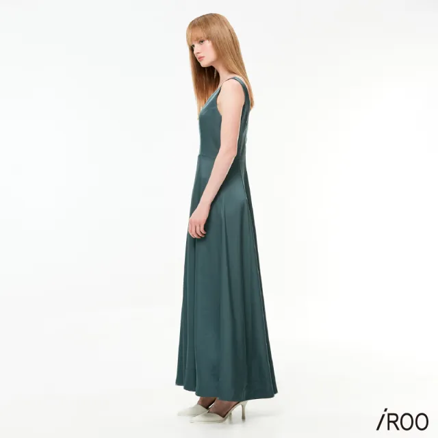 【iROO】鼠尾草葉色長版禮服