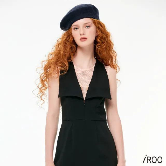 【iROO】舒適粉假兩件禮服