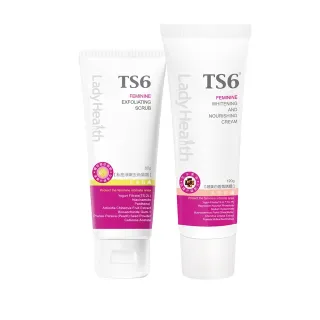 【TS6 護一生】私密淨嫩去角質霜80g+超美白香氛誘霜120g(私密清潔去角質 美白保養)