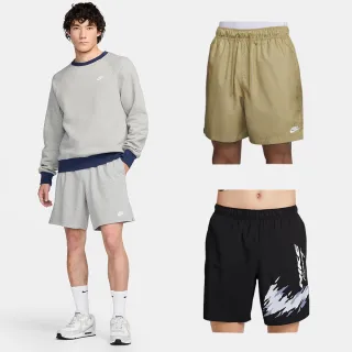 【NIKE 耐吉】短褲 休閒短褲 運動短褲 籃球短褲 大LOGO 男 運動 健身 黑白 多款(FQ4361-063&)