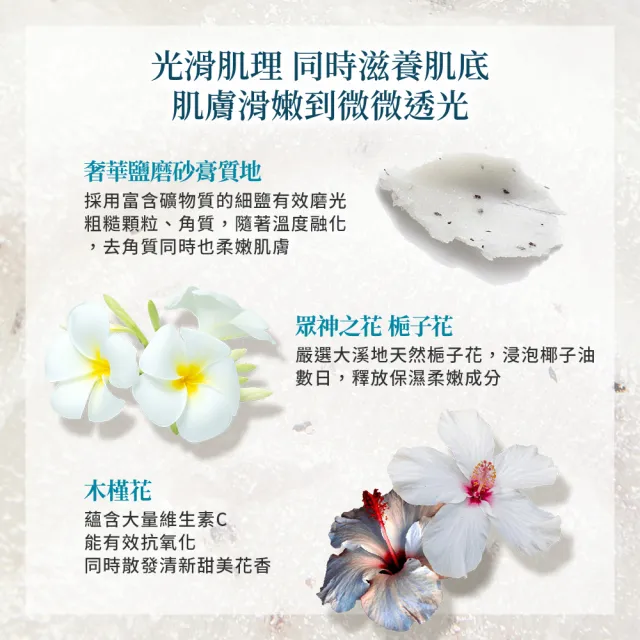 【ELEMIS 愛莉美】大溪地雞蛋花身體磨砂霜 490g(柔嫩肌膚)