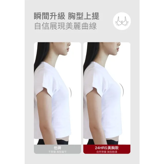 【24HRS】4件組 - 美胸款 視覺引爆 無感集中內衣(聚攏無鋼圈內衣 無鋼圈內衣 女內衣 女內著 背扣式)