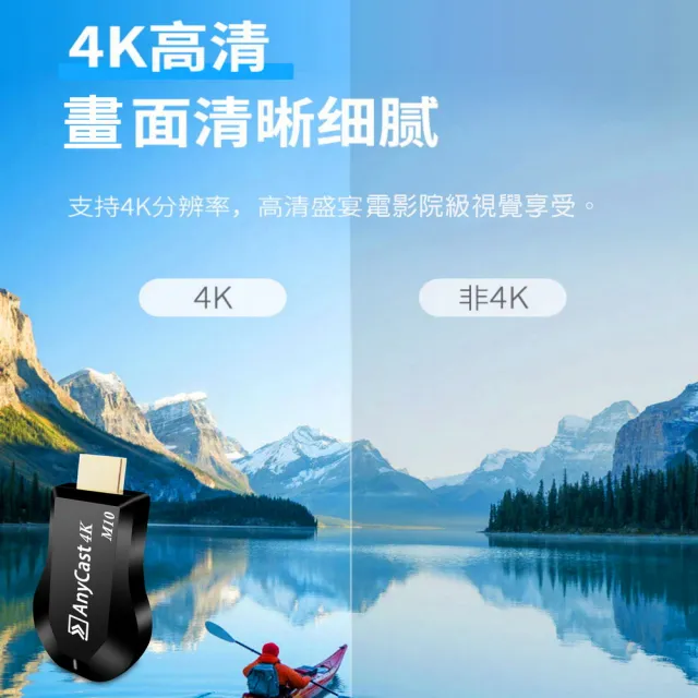 【DW 達微科技】4K四核心影音真享樂 M10雙箭款AnyCast雙頻5G全自動無線HDMI影音傳輸器(附4大好禮)