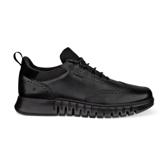 【ecco】GRUUV STUDIO M 樂步都會皮革防水休閒正裝鞋 男鞋(黑色 51233401001)