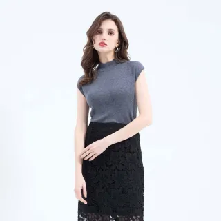 【HONOR 山形屋】素色柔彈小圓領羅紋連袖上衣-灰/米白/黑/咖