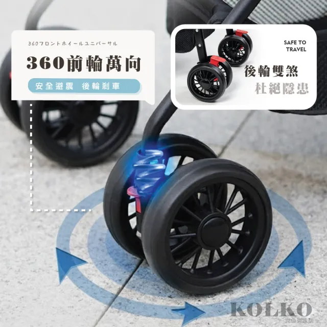 【Clook 鹿客家居】寵物推車-提籃可拆款(狗貓推車 一鍵收折 承重高)