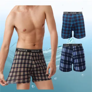 【HUSSAR】買6送6-限定回饋☆-智慧型導流-機能平口褲(吸濕排汗/男內褲/四角男內褲/親膚)