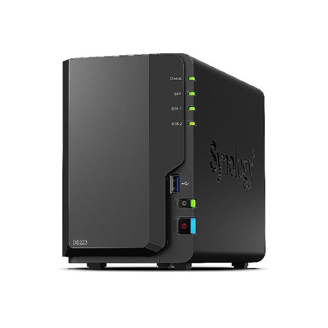 【Synology 群暉科技】UPS組搭6TBx2★DS223 2Bay NAS 網路儲存伺服器(HAT3300-6TB)