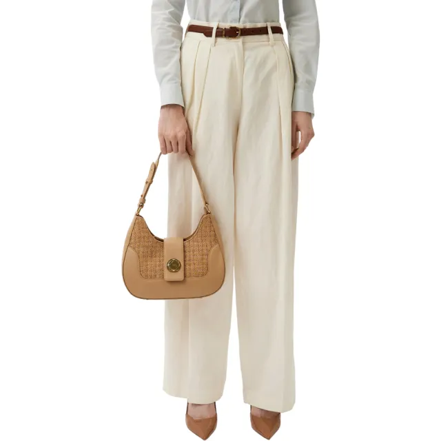 【Cerruti 1881】直播限定 限量2折 義大利原裝進口 頂級時尚手提肩背包 全新專櫃展示品(米金色 6004P)