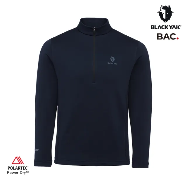 【BLACKYAK】男 POLARTEC POWERDRY刷毛長袖半開襟(兩色可選)BYEB2MC905(秋冬 保暖 半開襟 長袖上衣)