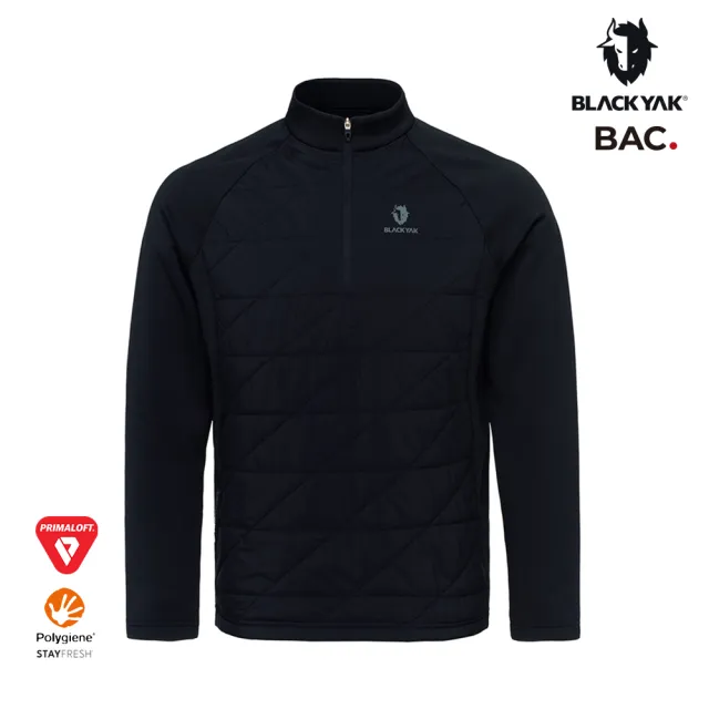 【BLACKYAK】男 PRIMALOFT長袖半開襟[兩色可選]BYEB2MC903(秋冬 保暖 半開襟 長袖上衣 銀離子)
