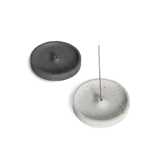 【XUMU SELECT 旭沐選物】線香座 造型香插 飾品盤 凹凸紋理 水泥質感/10*10*2cm(香座 薰香座 線香台)