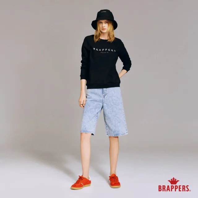 【BRAPPERS】女款 手寫日文logo印花T(黑)