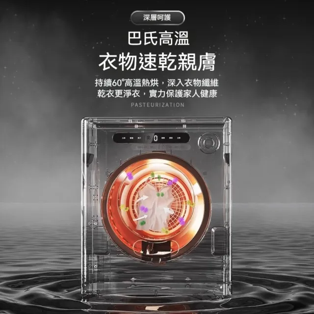 4kg白色小型全自動滾筒烘衣機(家用宿舍抑菌/烘乾機/免安裝)