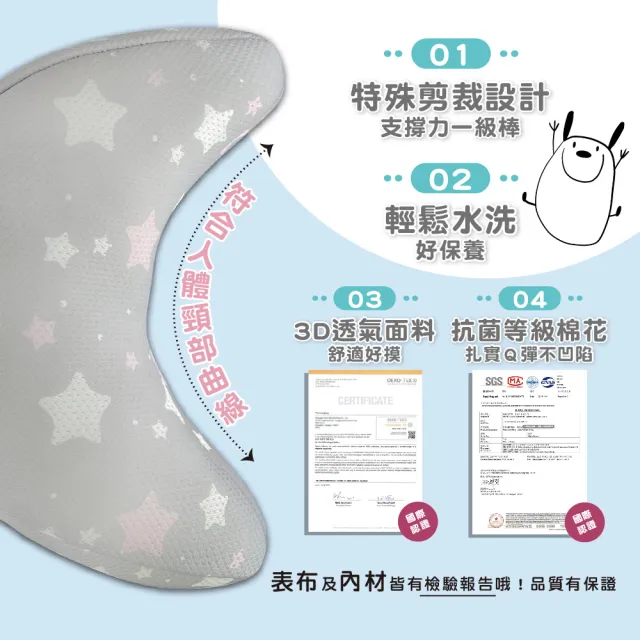【PeNi 培婗】3D立體超透氣大童車用安全帶靠枕 汽車安全睡枕 護頸頭枕(6歲-大人適用 汽車頭枕)