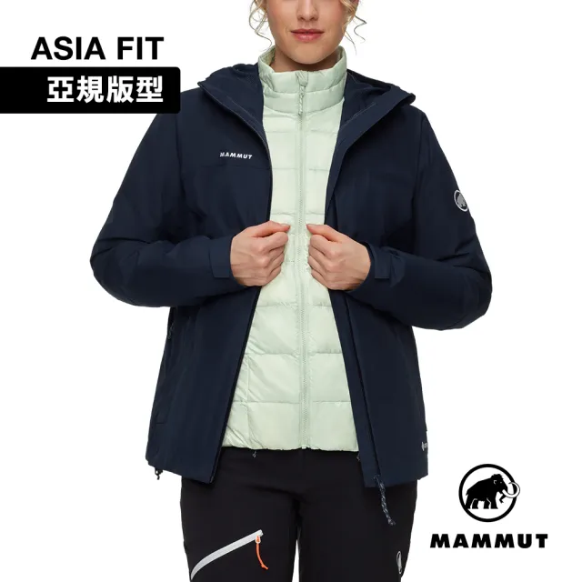 【Mammut 長毛象】Treeline 3 in 1 HS Hooded AF GTX兩件式防水羽絨外套 女款  海洋藍/鼠尾草 #1010-32200