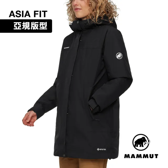 【Mammut 長毛象】Treeline HS Thermo Hooded Parka AF GTX防水羽絨保暖連帽外套 黑色 女款 #1010-32270